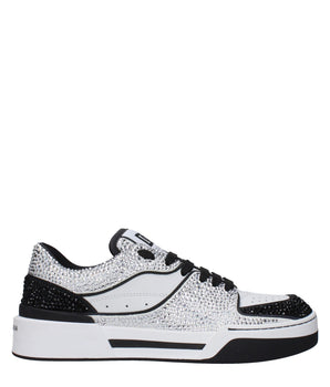 Dolce & Gabbana White Leather Low Top Sneakers