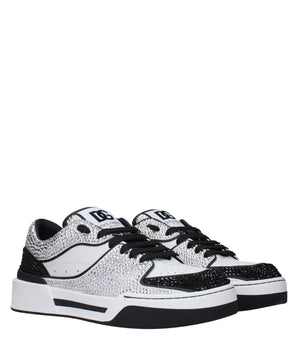 Dolce & Gabbana White Leather Low Top Sneakers