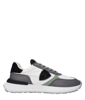 Philippe Model White Fabric Athletic Sneakers