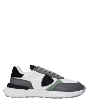 Philippe Model White Fabric Low Top Sneakers