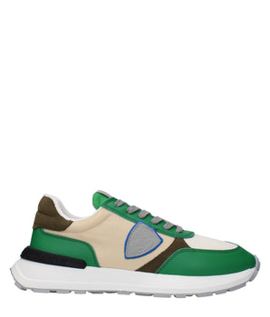 Philippe Model Green Fabric Athletic Sneakers
