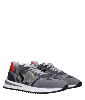 Philippe Model Gray Fabric Sneakers