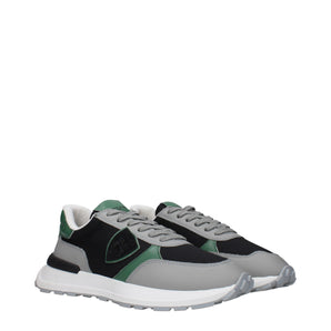 Philippe Model Black Fabric Athletic Sneakers