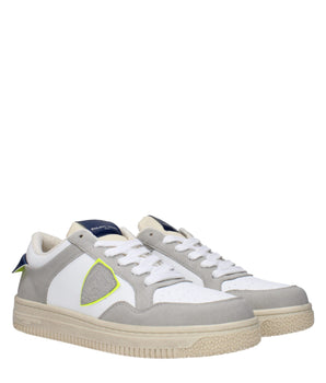 Philippe Model White Leather Sneakers