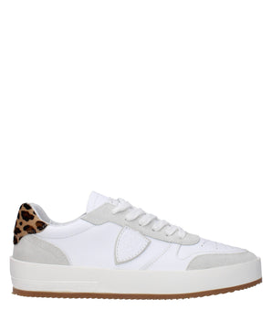 Philippe Model White Leather Low Top Sneakers