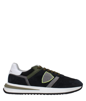 Philippe Model Blue Leather Athletic Sneakers