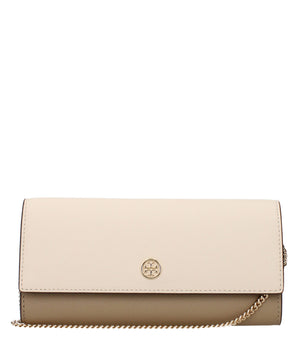Tory Burch Beige Leather Clutch Bag