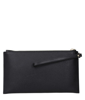 Michael Kors Black Leather Clutch Bag