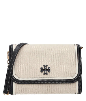 Tory Burch Beige Fabric Clutch Bag