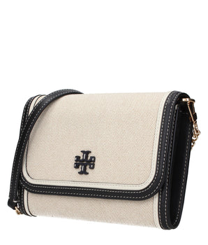 Tory Burch Beige Fabric Clutch Bag