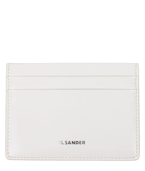 Jil Sander White Leather Cardholder