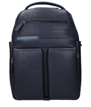 Piquadro Blue Leather Backpack