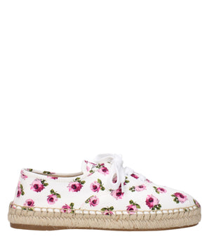 Prada White Fabric Espadrilles