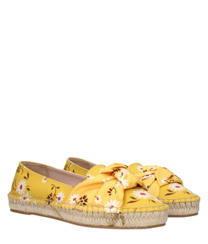 Miu Miu Yellow Fabric Espadrilles