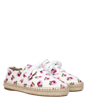 Prada White Fabric Espadrilles