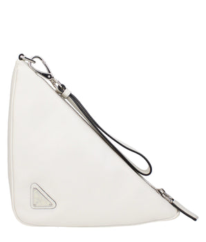Prada White Leather Clutch Bag