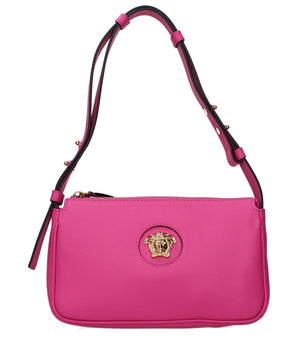 Versace Pink Leather Shoulder Bag