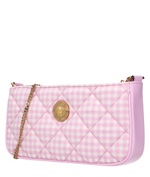 Versace Pink Fabric Shoulder Bag