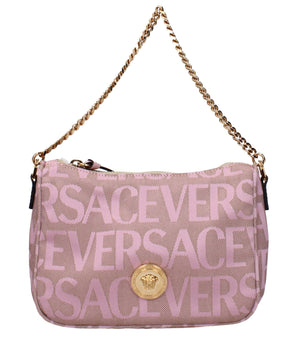 Versace Pink Fabric Handbag