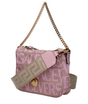 Versace Pink Fabric Handbag