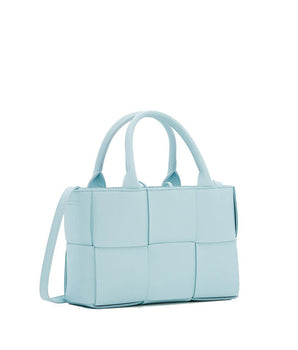 Bottega Veneta Blue Lamb Leather Tote Bag