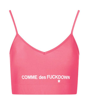 Comme Des Fuckdown Pink Polyester Women Top