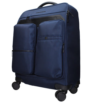 Piquadro Blue Fabric Luggage And Travel