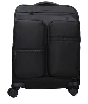 Piquadro Black Fabric Luggage And Travel