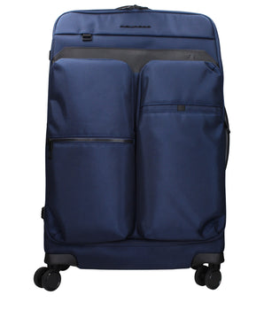 Piquadro Blue Fabric Luggage And Travel