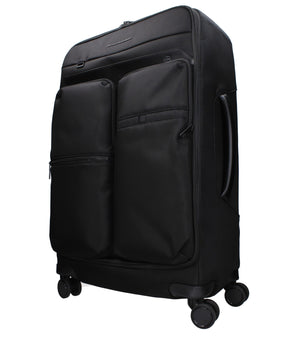 Piquadro Black Fabric Luggage And Travel