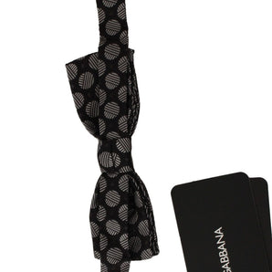 Dolce &amp; Gabbana Elegant Polka Dot Silk Bow Tie