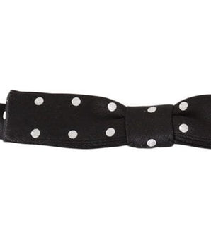 Dolce & Gabbana Elegant Black Polka Dot Silk Bow Tie Dolce & Gabbana 