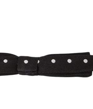 Dolce & Gabbana Elegant Black Polka Dot Silk Bow Tie Dolce & Gabbana 