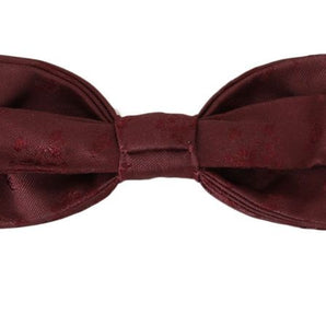 Dolce & Gabbana Elegant Maroon Silk Bow Tie