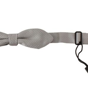 Dolce &amp; Gabbana Elegant Silk Gray Bow Tie