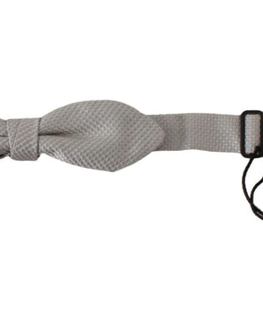 Dolce & Gabbana Elegant Silk Gray Bow Tie Dolce & Gabbana 