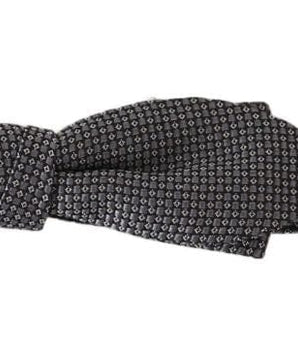 Dolce & Gabbana Elegant Gray Silk Bow Tie Dolce & Gabbana 