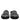 Dolce & Gabbana Black Velvet Slides DG Crown Slipper Shoes