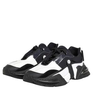 Dolce & Gabbana White Black Logo Airmaster Sneakers Shoes
