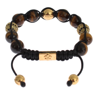 Nialaya Chic Multicolor CZ & Tigers Eye Bracelet