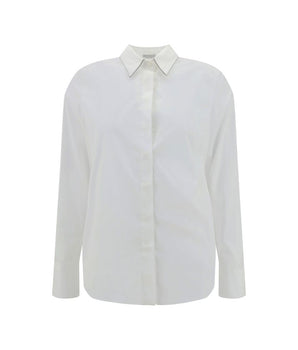 Brunello Cucinelli White Cotton Dress Shirt