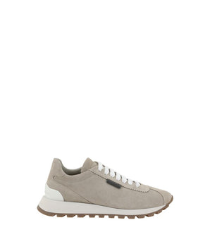 Brunello Cucinelli Beige Rubber Platform Sneakers