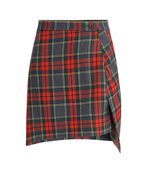 Vivienne Westwood Multicolor Fleece Wool Mini Skirt