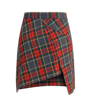Vivienne Westwood Multicolor Fleece Wool Mini Skirt