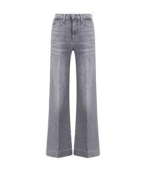 7FOR Gray Cotton Bootcut Jeans