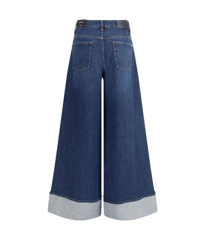 7FOR Blue Cotton Jeans Denim