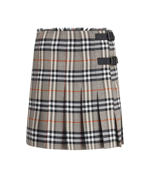 Burberry Gray Wool Mini Skirt