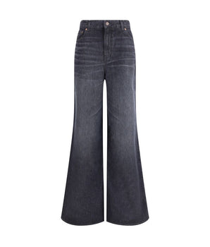 Chloé Black Cotton Flared Jeans