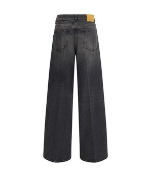 Haikure Black Cotton Relaxed Fit Jeans