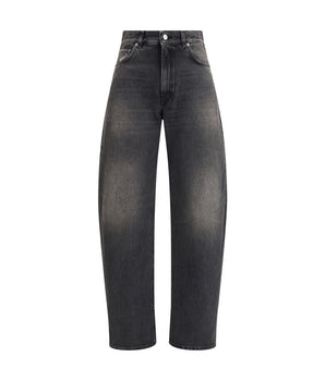 Haikure Black Cotton Relaxed Fit Jeans